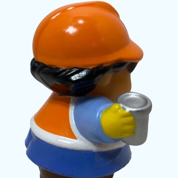 Fisher Price Little People Construction Worker Red Shovel 3" Mattel - Picture 2 of 5